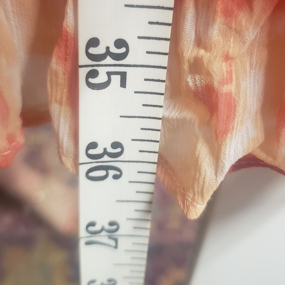 Coral Tie Dye Maxi Skirt - Dressbarn XL - Picture 5 of 6